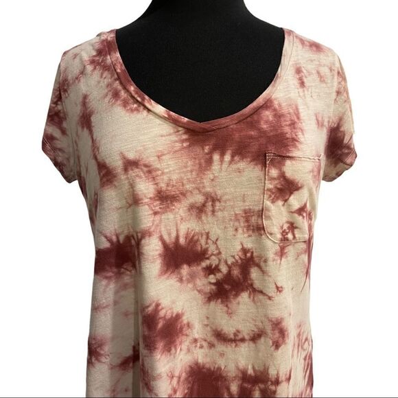 Porridge Clothing Ocean Tie-Dye V-Neck Tee Sz M - Picture 3 of 14